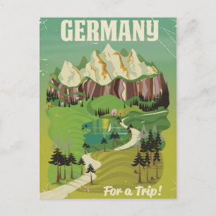 Deutschland Vintage-Reiseposter Postkarte