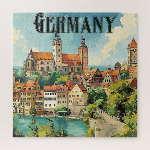 Deutschland Vintage-Reiseposter Puzzle