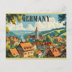 Deutschland Vintage Retroreise Postkarte