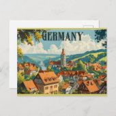 Deutschland Vintage Retroreise Postkarte (Vorne/Hinten)