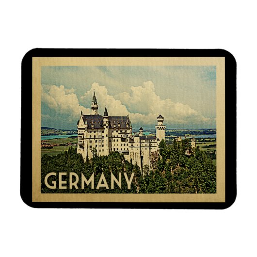 Deutschland Vintage Travel Magnet (Horizontal)