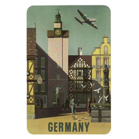 DEUTSCHLAND Vintage Travel Magnet (Vertikal)