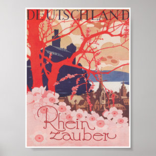 Deutschland Vintage Travel Poster