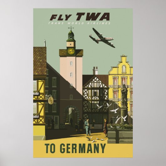 Deutschland Vintage Travel Poster (Vorne)