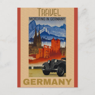 Deutschland Vintage Travel Poster Postkarte