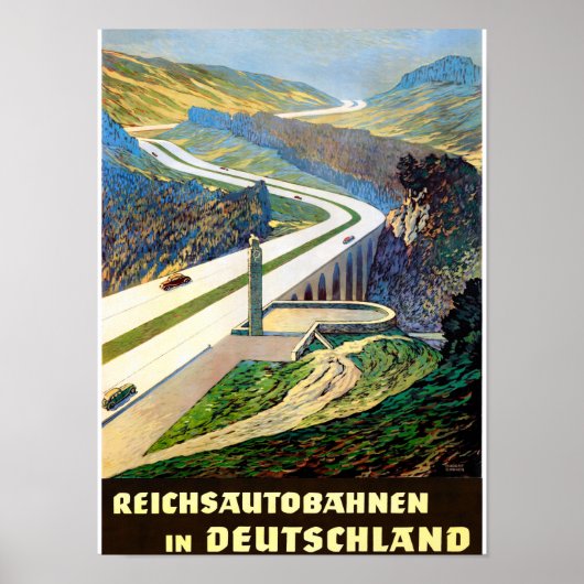 Deutschland Vintage Travel Poster wiederhergestell (Vorne)