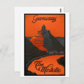 Deutschland Vintage Travel Poster wiederhergestell Postkarte (Vorne/Hinten)