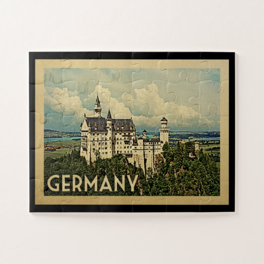 Deutschland Vintage Travel Puzzle (Horizontal)