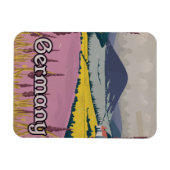 Deutschland Vintages Reiseplakat Landschaften Magnet (Horizontal)