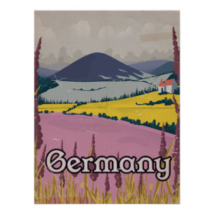 Deutschland Vintages Reiseplakat Landschaften Poster