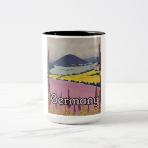 Deutschland Vintages Reiseplakat Landschaften Zweifarbige Tasse
