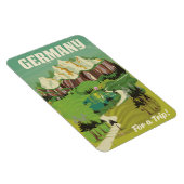 Deutschland Vintages Reiseplakat Magnet (Rechte Seite)