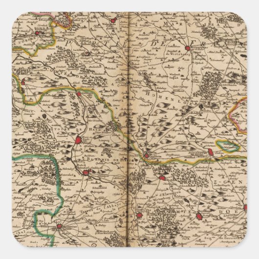 Deutschland Wälder Quadratischer Aufkleber (Vorderseite)