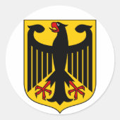 Deutschland-Wappen-Aufkleber Runder Aufkleber (Vorderseite)