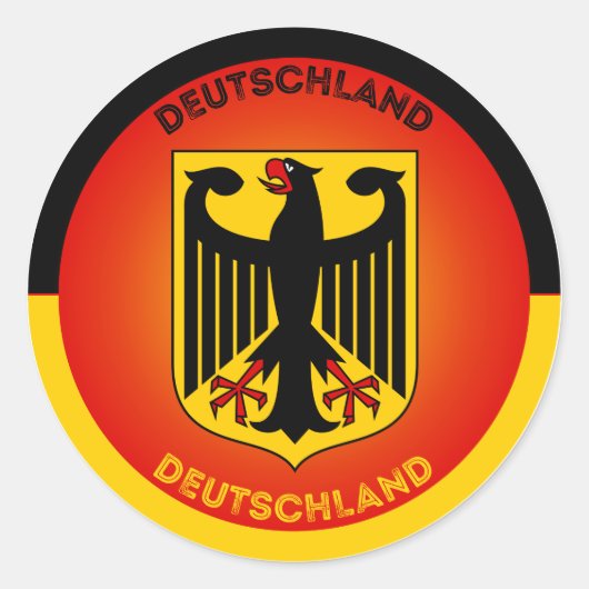 Deutschland-Wappen-Circle-Form Runder Aufkleber (Vorderseite)