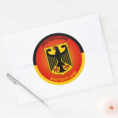 Deutschland-Wappen-Circle-Form Runder Aufkleber (Umschlag)