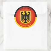 Deutschland-Wappen-Circle-Form Runder Aufkleber (Tasche)
