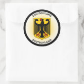 Deutschland-Wappen-Circle-Form Runder Aufkleber (Tasche)