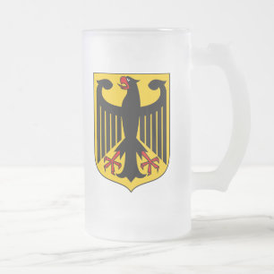 Deutschland-Wappen Mattglas Bierglas