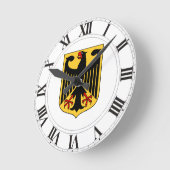 Deutschland-Wappen Runde Wanduhr (Winkel)