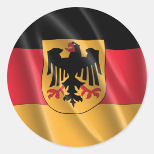 DEUTSCHLAND-WAPPEN RUNDER AUFKLEBER