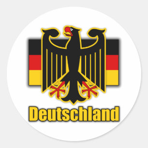 Deutschland-Wappen Runder Aufkleber