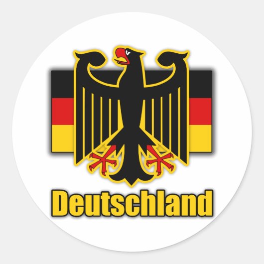 Deutschland-Wappen Runder Aufkleber (Vorderseite)