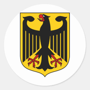 Deutschland-Wappen Runder Aufkleber