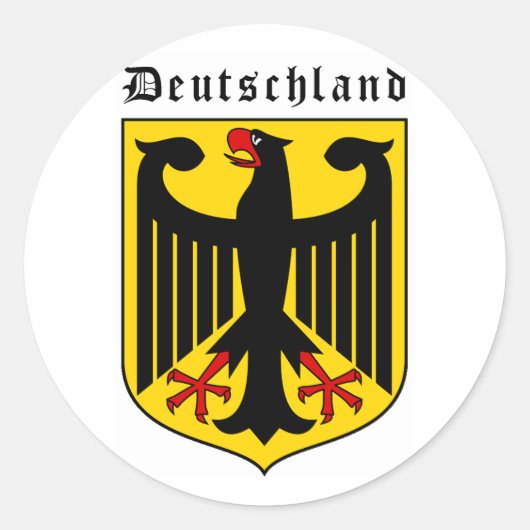 Deutschland Wappen Runder Aufkleber (Vorderseite)