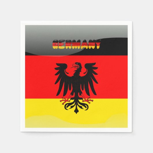 Deutschland-Wappenschild Papier Napkins Serviette (Vorderseite)