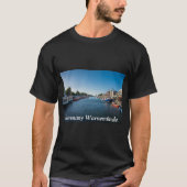 Deutschland Warnemünde Warnow Channel T-Shirt (Vorderseite)