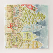 Deutschland Weihnachtsmarkt Wasserfarbe Jigsaw Puz Puzzle (Horizontal)