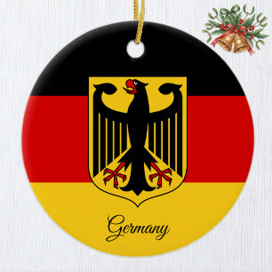 Deutschland-Weihnachtsschmuck, deutsche Flagge Keramik Ornament