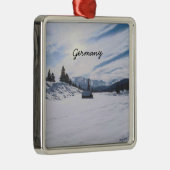 Deutschland-Weihnachtsverzierung Silbernes Ornament (Rechts)