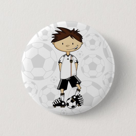 Deutschland-Weltmeisterschaft-Fußball-Junge Button (Vorderseite)