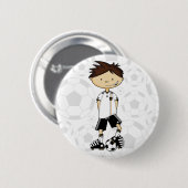 Deutschland-Weltmeisterschaft-Fußball-Junge Button (Vorne & Hinten)