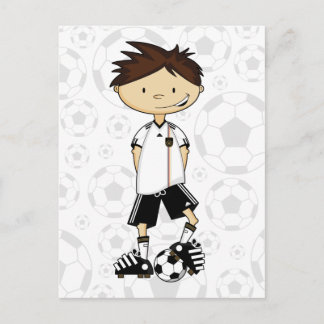 Deutschland Weltmeisterschaft Soccer Boy Postkarte
