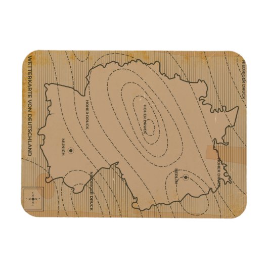 Deutschland: Wettervorhersage Magnet (Horizontal)