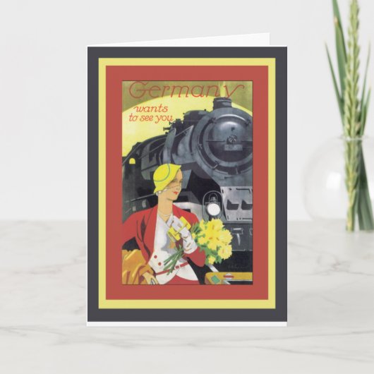 Deutschland will dich Vintag zu sehen Karte (Vorderseite)