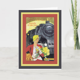 Deutschland will dich Vintag zu sehen Karte