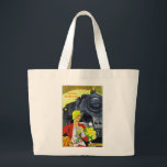 Deutschland Will, Sie zu sehen Jumbo Stoffbeutel<br><div class="desc">Vintage Art-Deko-Stilposter zur Förderung des deutschen Tourismus.</div>