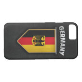 Deutschland-Wimpel mit Qualitätslederblick Case-Mate iPhone Hülle (Rückseite (Horizontal))