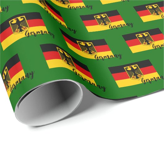 Deutschland - Wrapping Paper, deutsches Flag-Patri Geschenkpapier (Rolleneckpunkt)