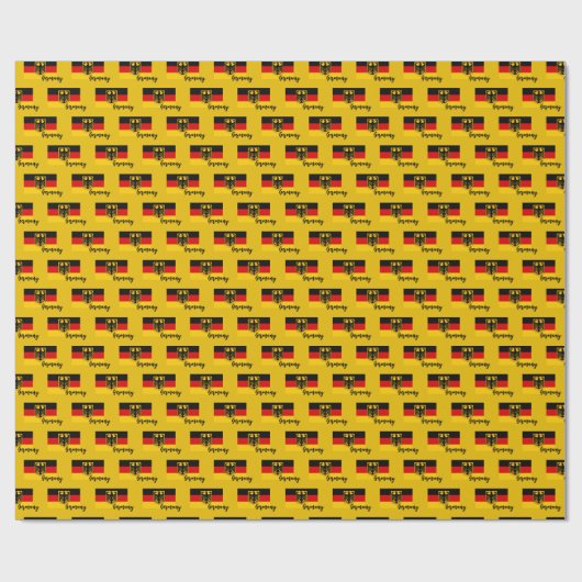 Deutschland Wrapping Paper, Deutschland Flag patri Geschenkpapier (Flach)