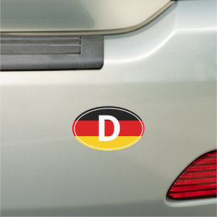 DeutschlandCar Magnet - D-Aufkleber/deutsche Flagg