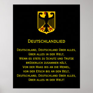 Deutschlanddeutsches nationales Anthem Poster
