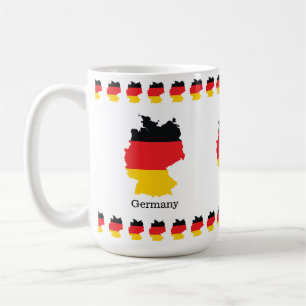 Deutschlandflagge in Karten-Souvenir-Design Kaffeetasse