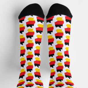 Deutschlandflagge in Karten-Souvenir-Design Socken