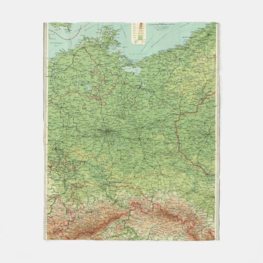 Deutschlandostabschnitt Fleecedecke (Vorderseite)