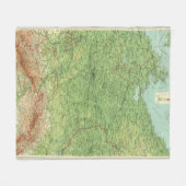 Deutschlandostabschnitt Fleecedecke (Vorderseite (Horizontal))